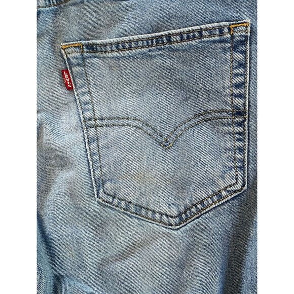 Levi's 512 Slim Taper Jeans Medium Wash Blue Denim Distressed Men's Size 32x29 - Picture 11 of 13